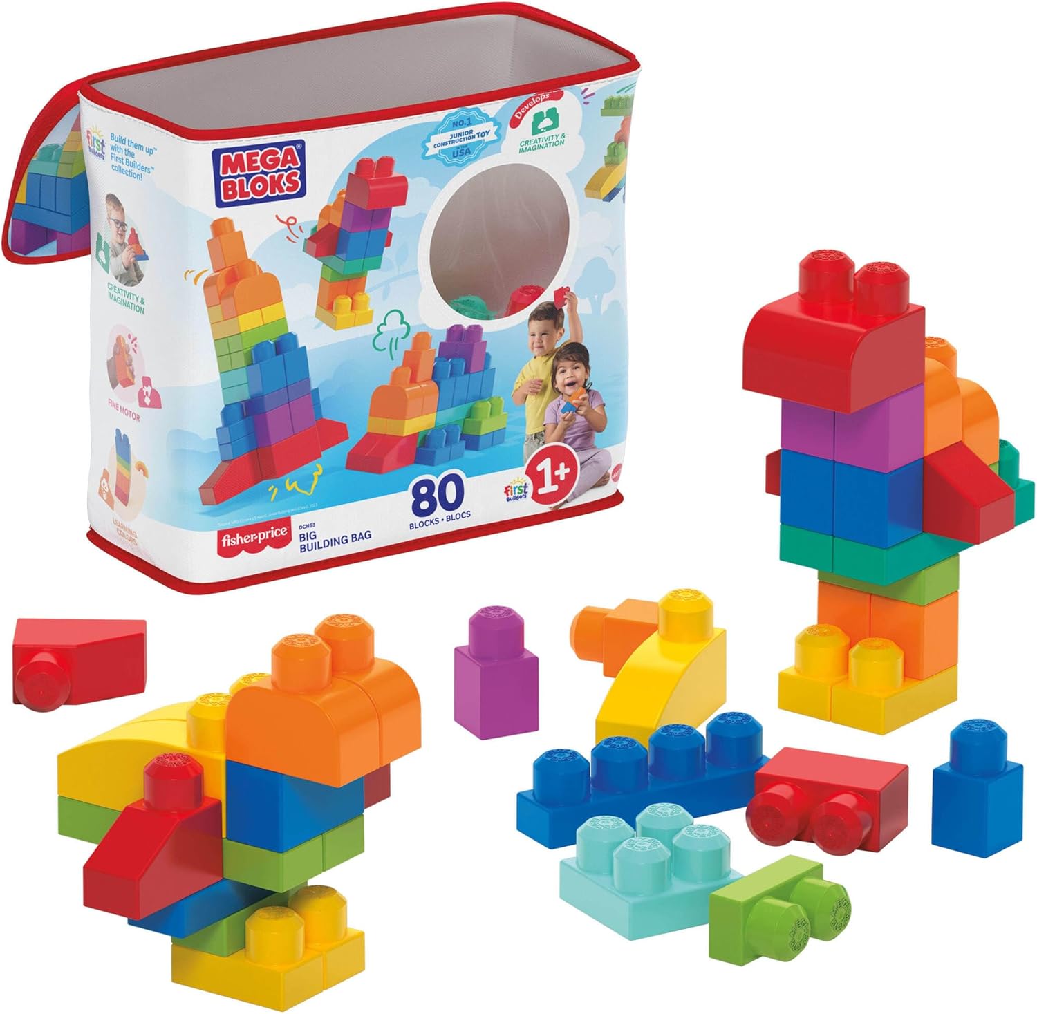 Mega Bloks bolsa de construccion para bebe de 1 ano