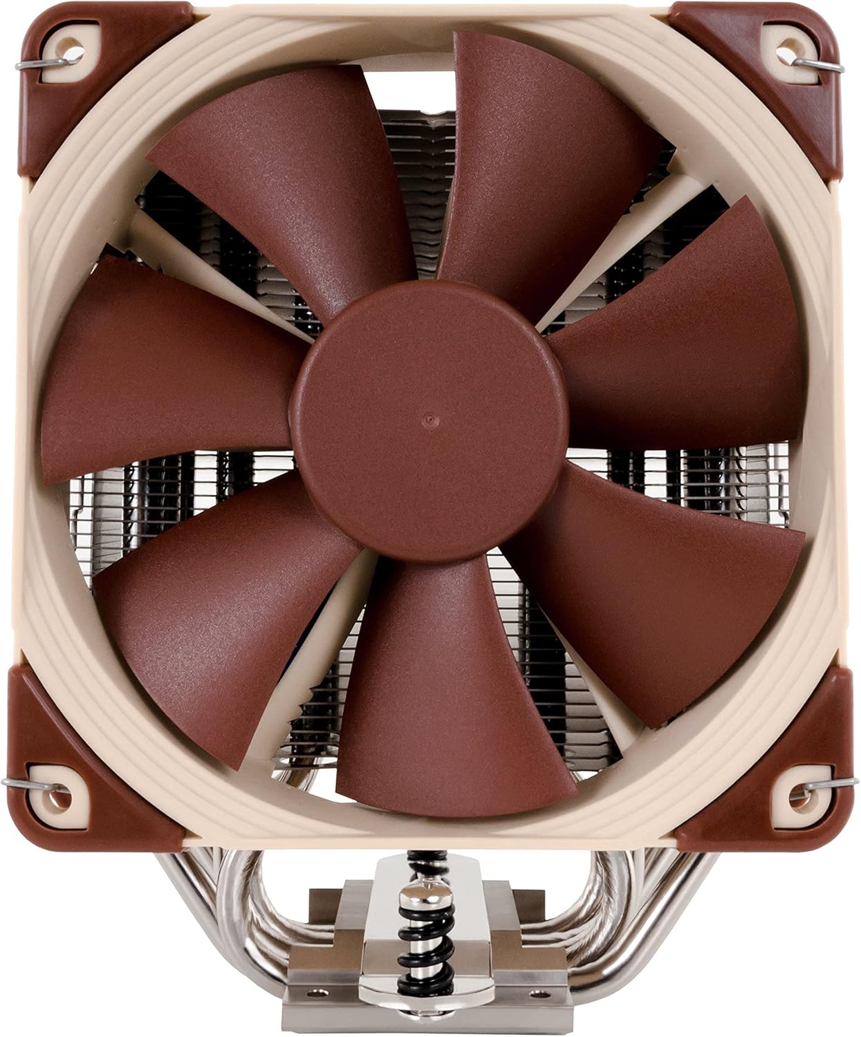 Vista frontal del disipador Noctua NH-U12S montado