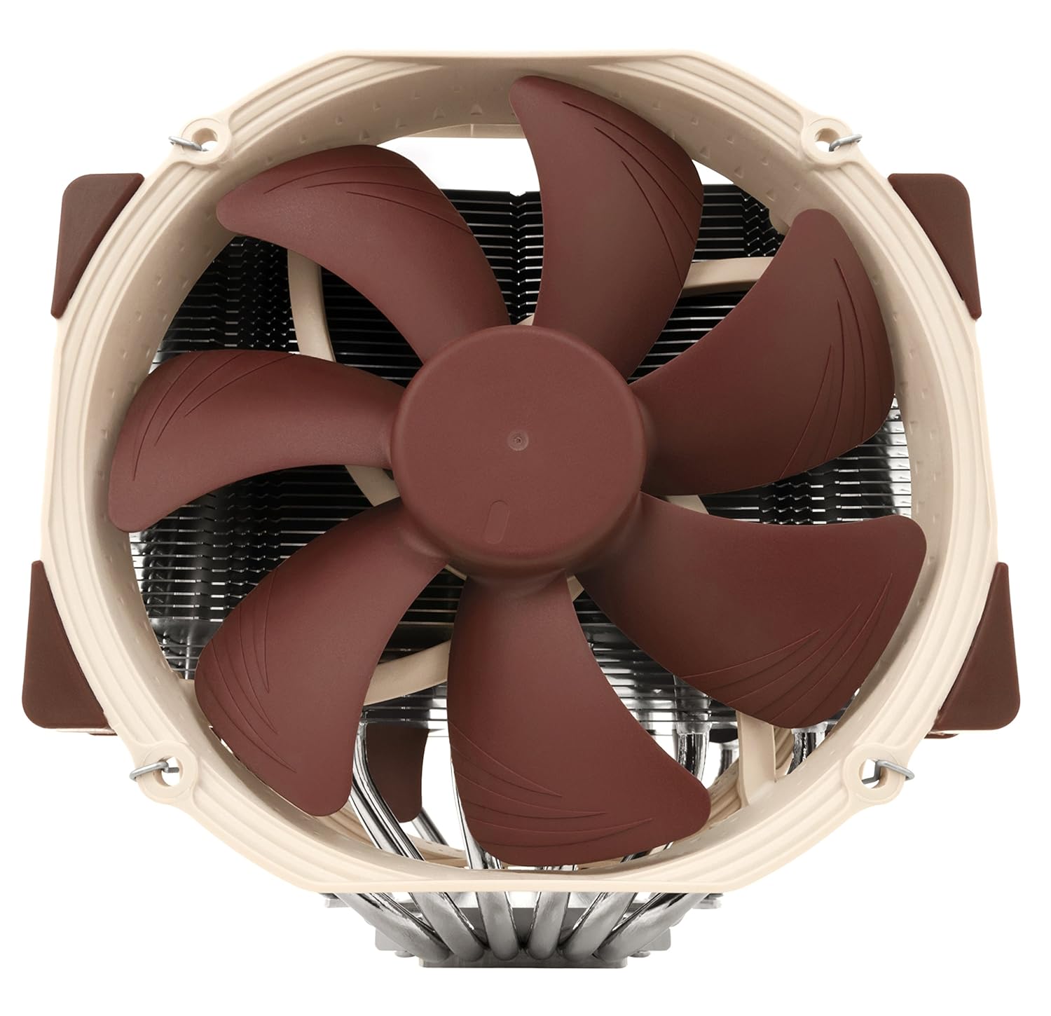 Detalle de los ventiladores y el disipador Noctua NH-D15