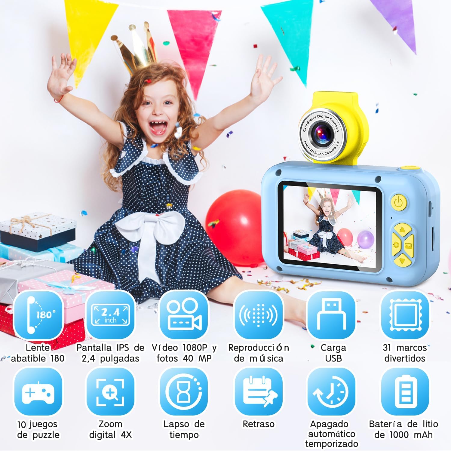 Cámara de fotos para niños Gofunly en uso