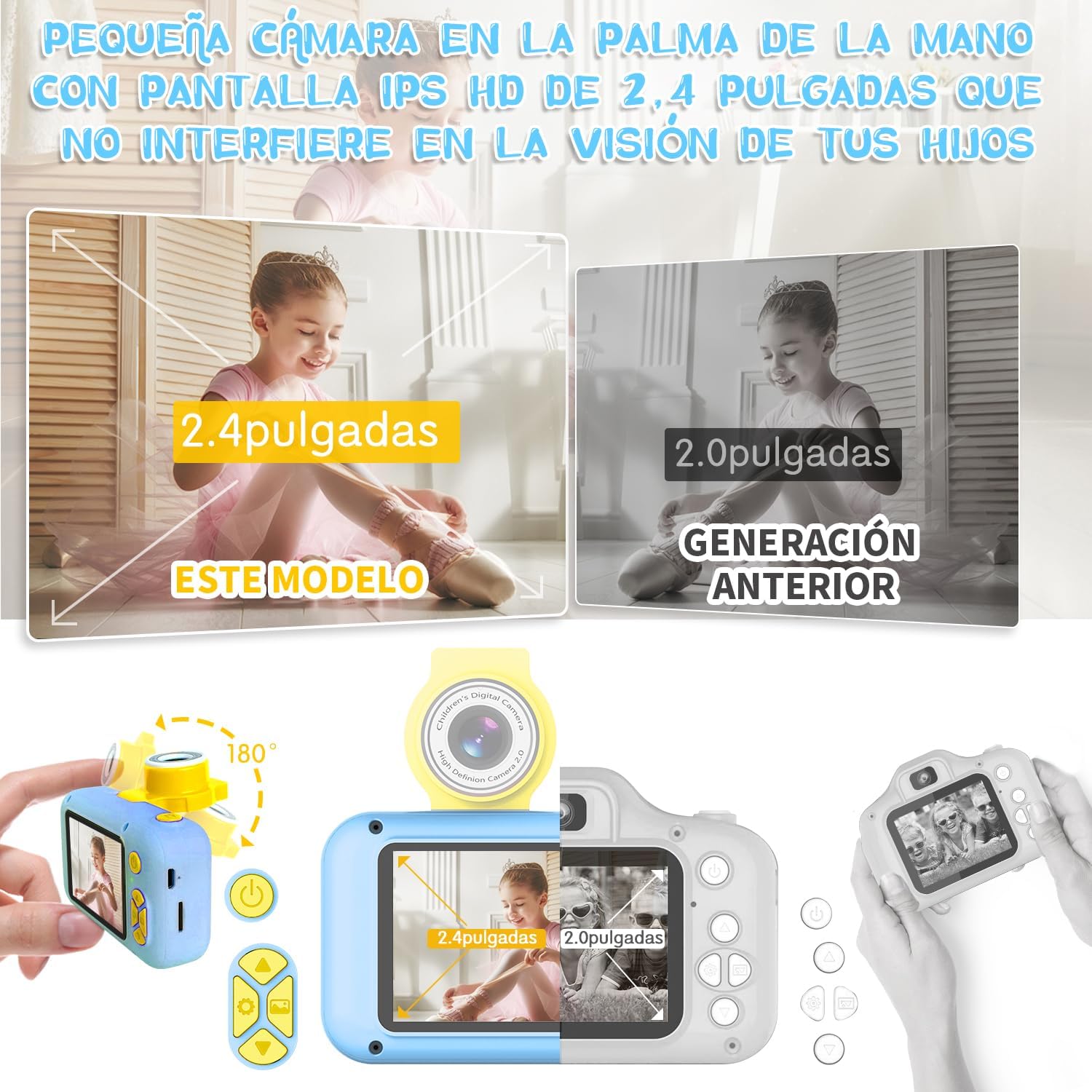 Cámara infantil con accesorios incluidos