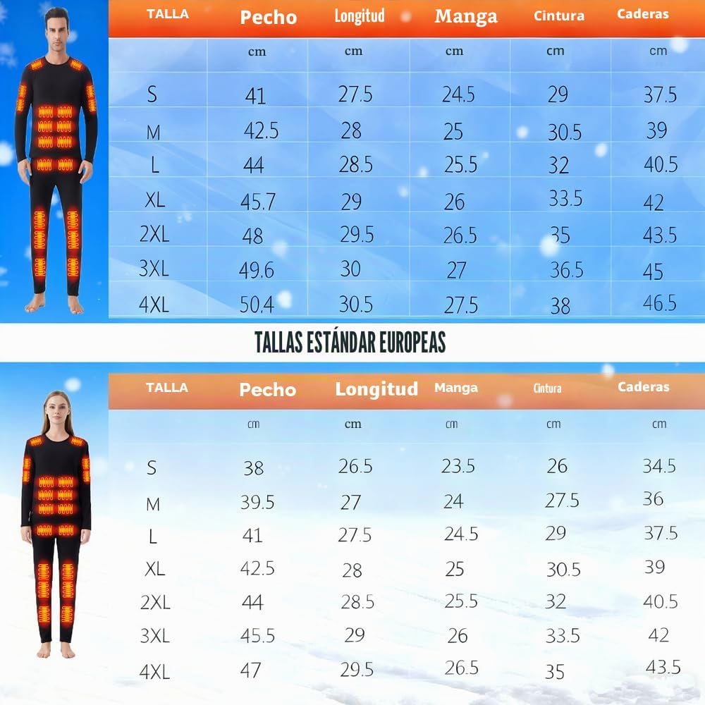 Pantalones calefactables material y detalle